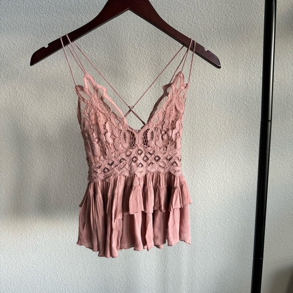 Free People Dusty Mauve Adella Cami Top Size XS NWT - Picture 8 of 14